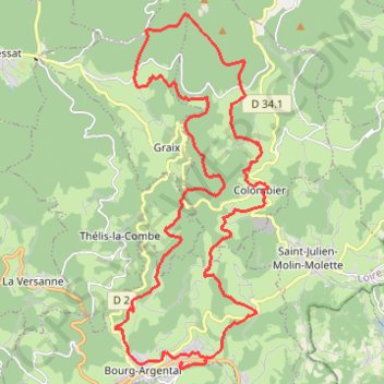 Itinéraire Le Pilat par la face sud - Bourg-Argental, distance, dénivelé, altitude, carte, profil, trace GPS