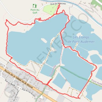 Itinéraire Balade aux étangs de Toutainville (27), distance, dénivelé, altitude, carte, profil, trace GPS