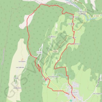 Itinéraire La Chapelle en Vercors le Belvédère, distance, dénivelé, altitude, carte, profil, trace GPS