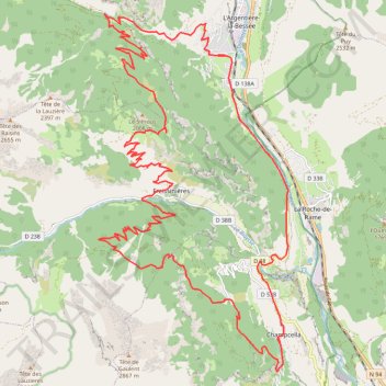 Itinéraire GTHA J2 l'argentière-l'argentière-20761855, distance, dénivelé, altitude, carte, profil, trace GPS