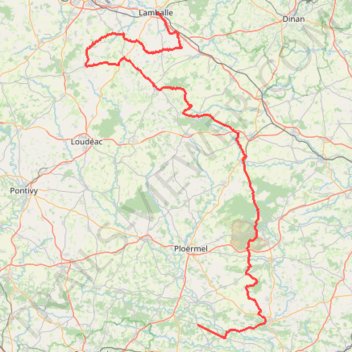 Itinéraire E11_fec_2025_Pleucadeuc_Lamballe_Armor, distance, dénivelé, altitude, carte, profil, trace GPS