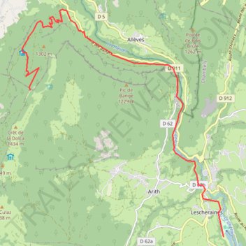Itinéraire Lescheraines_Bange_2, distance, dénivelé, altitude, carte, profil, trace GPS