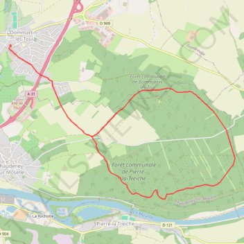 Itinéraire Dommartin-les-Toul, distance, dénivelé, altitude, carte, profil, trace GPS