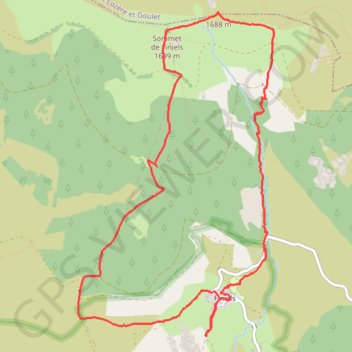 Itinéraire Le sommet de Finiels, distance, dénivelé, altitude, carte, profil, trace GPS