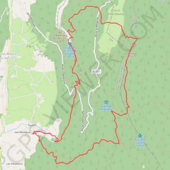 Itinéraire La Sambue depuis Tourtre - Saint-Martin-en-Vercors, distance, dénivelé, altitude, carte, profil, trace GPS