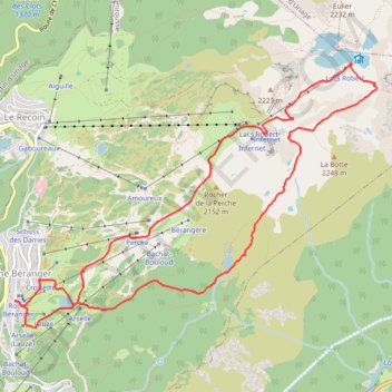 Itinéraire Lacs de Chamrousse, distance, dénivelé, altitude, carte, profil, trace GPS