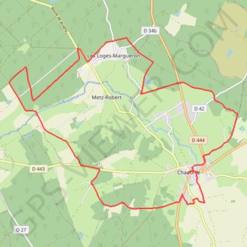 Itinéraire Circuit des Forêts, distance, dénivelé, altitude, carte, profil, trace GPS