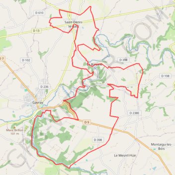 Itinéraire Bocage de la baleine, distance, dénivelé, altitude, carte, profil, trace GPS