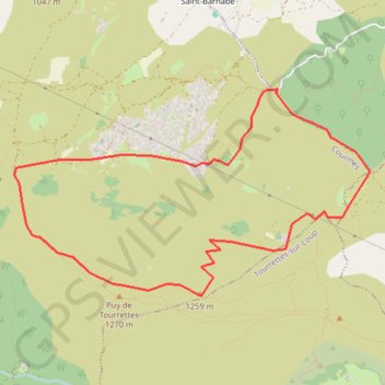 Itinéraire Raquette-Puy Tourrettes, distance, dénivelé, altitude, carte, profil, trace GPS