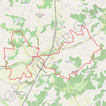 Itinéraire rando blanzac porcheresse 2017, distance, dénivelé, altitude, carte, profil, trace GPS