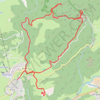 Itinéraire Aussois, monolithe de Sardières, télégraphe Chappe, les Lozes, distance, dénivelé, altitude, carte, profil, trace GPS