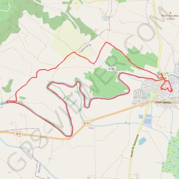 Itinéraire 34-655, distance, dénivelé, altitude, carte, profil, trace GPS