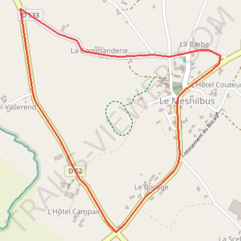 Itinéraire Le Mesnilbus 2025, distance, dénivelé, altitude, carte, profil, trace GPS