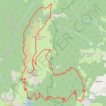 Itinéraire Boucle du Grand Roc, distance, dénivelé, altitude, carte, profil, trace GPS