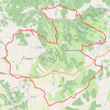 Itinéraire Randonnée de Sauzet à Rouffiac, distance, dénivelé, altitude, carte, profil, trace GPS