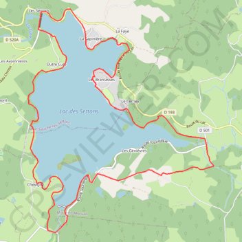 Itinéraire Parc du Morvan - Montsauche-les-Settons, distance, dénivelé, altitude, carte, profil, trace GPS