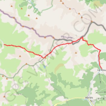 Itinéraire Le Roux - Fonts de Cervières, distance, dénivelé, altitude, carte, profil, trace GPS
