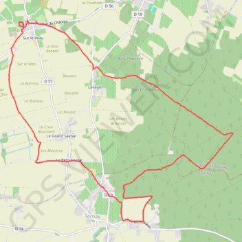 Itinéraire Berrie, bois et champs, distance, dénivelé, altitude, carte, profil, trace GPS