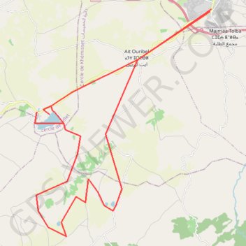 Itinéraire A0. Boucle des étangs, Dayet er-Roumi, Aït Affi et Aït Ayach, distance, dénivelé, altitude, carte, profil, trace GPS