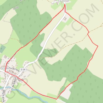 Itinéraire Nord Orville via Caumesnil, distance, dénivelé, altitude, carte, profil, trace GPS