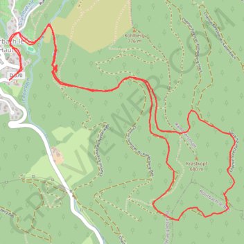Itinéraire Tour du Krastkopf, distance, dénivelé, altitude, carte, profil, trace GPS