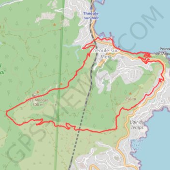 Itinéraire Théoule, distance, dénivelé, altitude, carte, profil, trace GPS
