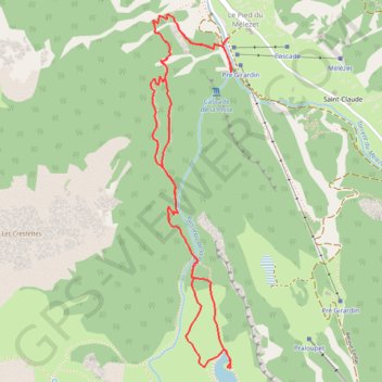 Itinéraire Le Lac Miroir par la Cascade de la Pisse, distance, dénivelé, altitude, carte, profil, trace GPS