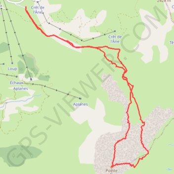 Itinéraire Pointe D'Emy Couloir Nord en boucle depuis Albiez (Arves), distance, dénivelé, altitude, carte, profil, trace GPS