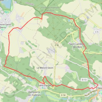 Itinéraire Port royal des champs, distance, dénivelé, altitude, carte, profil, trace GPS