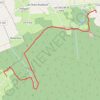 Itinéraire Brocéliande, la fontaine de Barenton et le chêne à Guillotin, distance, dénivelé, altitude, carte, profil, trace GPS