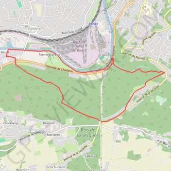 Itinéraire Bois de la Vecquée (Balise losange vert), distance, dénivelé, altitude, carte, profil, trace GPS