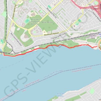 Itinéraire Sentier des Grèves, distance, dénivelé, altitude, carte, profil, trace GPS