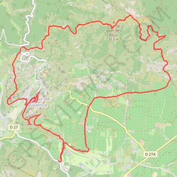 Itinéraire Rando les baux de provence, distance, dénivelé, altitude, carte, profil, trace GPS