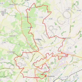 Itinéraire 2 pas pour Anaïs - Coutances, distance, dénivelé, altitude, carte, profil, trace GPS