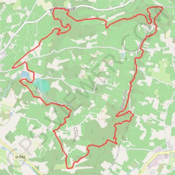 Itinéraire Autour du plan d'eau des Salettes - Mormoiron, distance, dénivelé, altitude, carte, profil, trace GPS