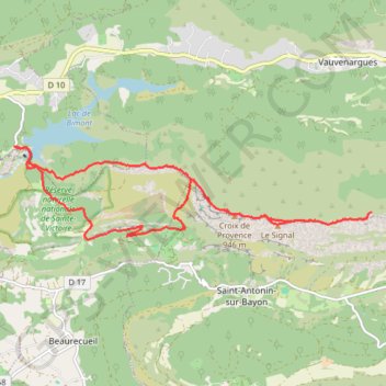 Itinéraire La Sainte-Victoire, distance, dénivelé, altitude, carte, profil, trace GPS