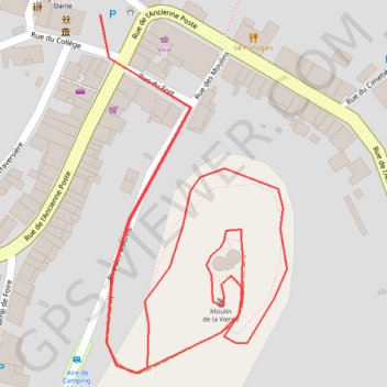 Itinéraire Un moulin sur la butte de la Vierge - Monbahus, distance, dénivelé, altitude, carte, profil, trace GPS