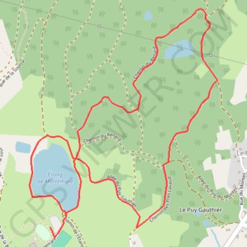 Itinéraire GPX Download: Étang de Mortemare boucle à partir de Bonnac-la-Côte, distance, dénivelé, altitude, carte, profil, trace GPS