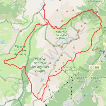 Itinéraire Tour des Aiguilles Rouges en 2 jours, distance, dénivelé, altitude, carte, profil, trace GPS