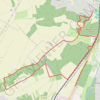Itinéraire Etréchy, distance, dénivelé, altitude, carte, profil, trace GPS
