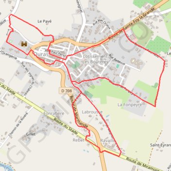 Itinéraire Duras, un château, un vignoble - Pays du Dropt, distance, dénivelé, altitude, carte, profil, trace GPS