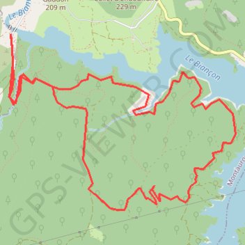 Itinéraire LAC Saint CASSIEN 06, distance, dénivelé, altitude, carte, profil, trace GPS