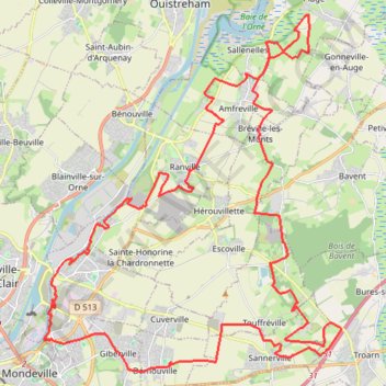 Itinéraire Rando Demouville, distance, dénivelé, altitude, carte, profil, trace GPS