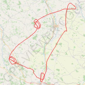 Itinéraire 07/07/23 LF3254 (09:54) LF3254 (11:01), distance, dénivelé, altitude, carte, profil, trace GPS