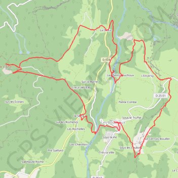 Itinéraire trace, distance, dénivelé, altitude, carte, profil, trace GPS