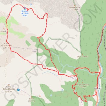 Itinéraire MAGDALENA, distance, dénivelé, altitude, carte, profil, trace GPS