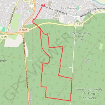 Itinéraire Les Damps, distance, dénivelé, altitude, carte, profil, trace GPS
