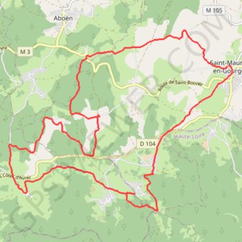 Itinéraire Rando Saint Maurice en Gourgois, distance, dénivelé, altitude, carte, profil, trace GPS