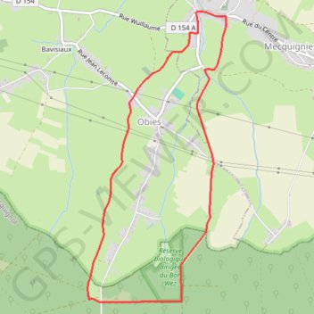 Itinéraire Sentier des druides - Mecquignies, distance, dénivelé, altitude, carte, profil, trace GPS
