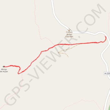 Itinéraire Sierra de guara - Abrigo de Arpan, distance, dénivelé, altitude, carte, profil, trace GPS